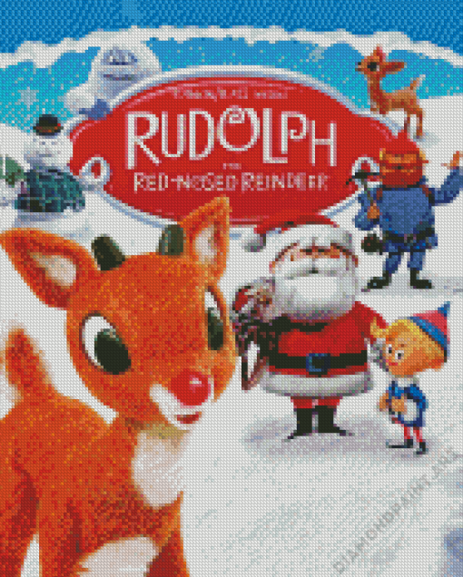 Rudolph The Red Nosed Reindeer Diamond Painting