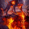 Scary Fire Wolf Diamond Painting