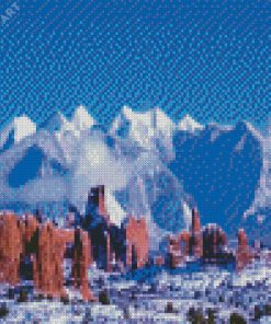 Snowy Mountains Moab Utah Diamond Painting