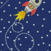 Space Rocket Art Diamond Painting