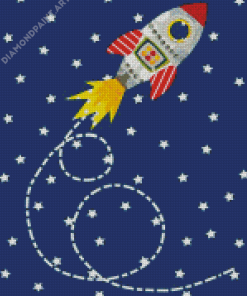 Space Rocket Art Diamond Painting