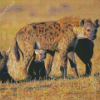 Spotted Hyena Animal Family Diamond Painting