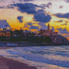 Tel Aviv Palestine Sunset Seascape Diamond Painting