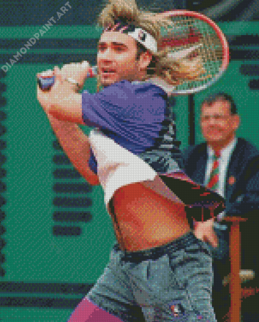 The American Tennis Player Andre Kirk Agassi Diamond Painting