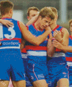 Western Bulldogs Astralian Rules Football Players Diamond Painting