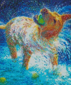 Wet Dog Art Diamond Painting