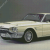 White Ford Thunderbird Car Diamond Painting