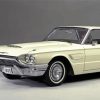 White Ford Thunderbird Car Diamond Painting