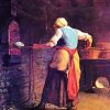 Woman Baking Bread By Jean Francois Millet Diamond Painting