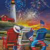 4th Of July Celebration By Sea Art Diamond Painting