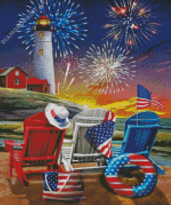 4th Of July Celebrate By Sea Diamond Painting