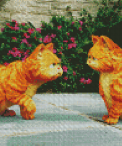 A Tail Of Two Kitties Characters Diamond Painting