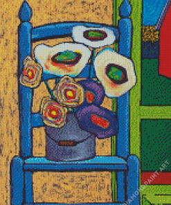 Abstract Flowers On Chair Diamond Painting