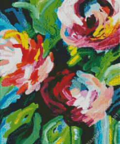 Abstract Flowers Diamond Painting