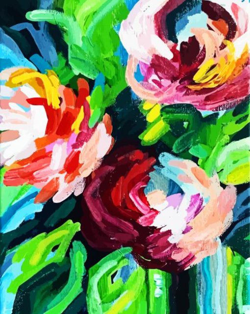 Abstract Flowers Diamond Painting