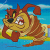 Angry Taz Cartoon Character Diamond Painting