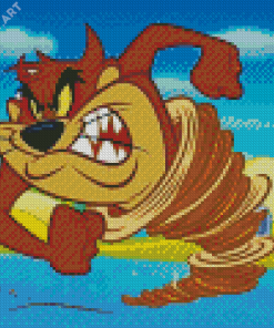 Angry Taz Cartoon Character Diamond Painting