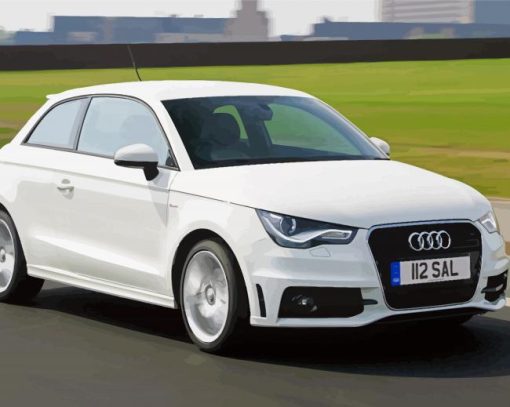 Audi A1 White Car Diamond Painting