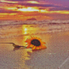 Beach Sunflower Seascape Diamond Painting