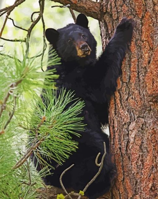 Bear Tree Diamond Painting