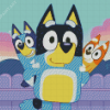 Bluey And The Babies Diamond Painting