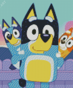 Bluey And The Babies Diamond Painting