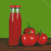 Bottle Of Ketchup And Fresh Tomatoes Diamond Painting