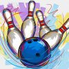 Bowling Illustration Diamond Painting