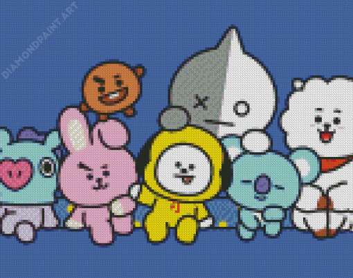 Bt21 Animation Diamond Painting