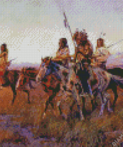 Cowboys And Indians Art Diamond Painting