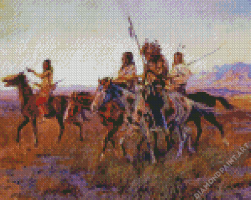 Cowboys And Indians Art Diamond Painting