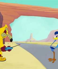 Coyote And Roadrunner Animated Charaters Diamond Painting