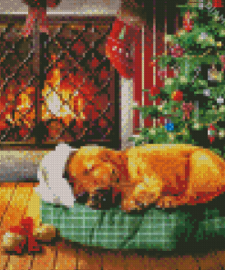 Dog Christmas Diamond Painting