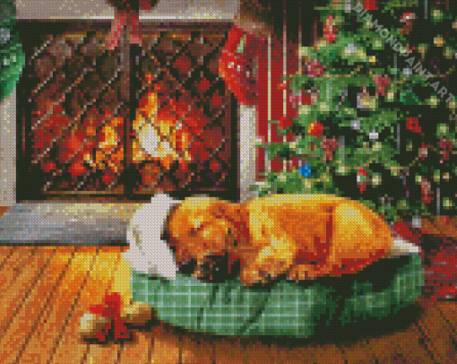 Dog Christmas Diamond Painting