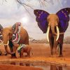 Elephant Butterflies Diamond Painting