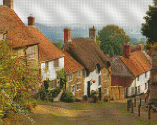 English Village Old Buildings Diamond Painting