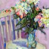 Flowers On Chair Art Diamond Painting