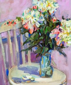 Flowers On Chair Art Diamond Painting