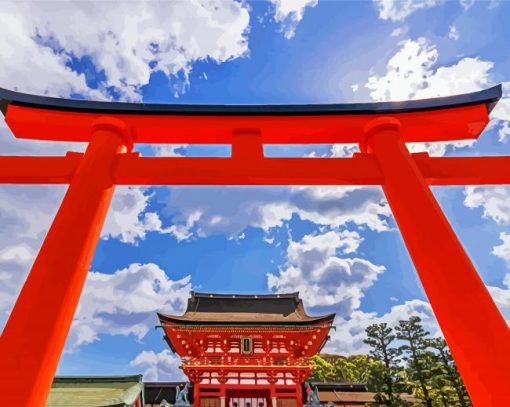 Fushimi Inari Shrine Main Gate Diamond Painting