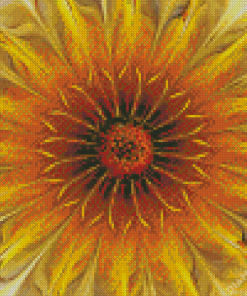 Golden Flower Diamond Painting