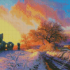 Irish Snowy Scene Diamond Painting