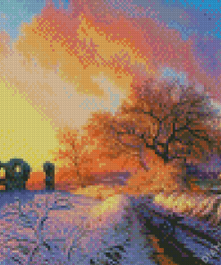 Irish Snowy Scene Diamond Painting