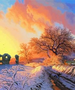 Irish Snowy Scene Diamond Painting