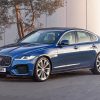 Jaguar Xf Blue Car Diamond Painting