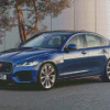 Jaguar Xf Blue Car Diamond Painting