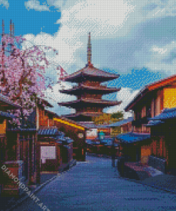 Japanese Scene Buildings Diamond Painting