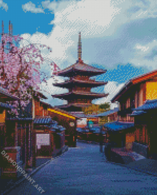 Japanese Scene Buildings Diamond Painting