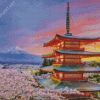 Japanese Scene Nowy Mountain Diamond Painting