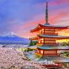 Japanese Scene Nowy Mountain Diamond Painting