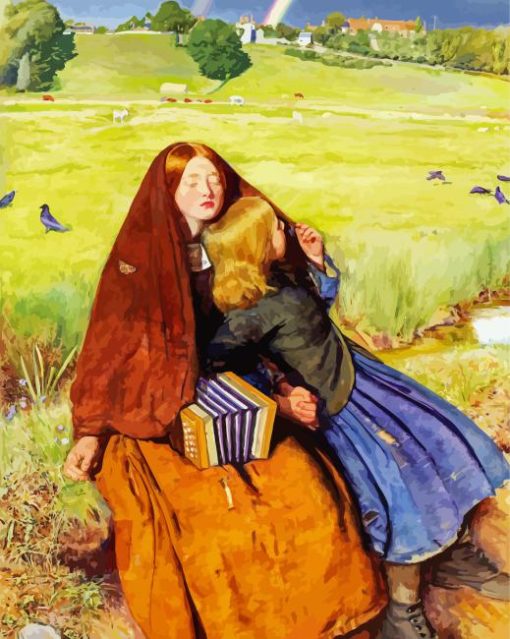 John Everett Millais The Blind Girl Diamond Painting